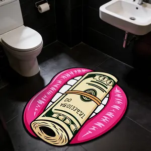 Unique Retro Lip Carpet Rug, Hand Wash Only, Ideal for Living Room Bedroom Study, Easy Clean Home Decor Mat, Vintage Rug, Home Decorative Rug