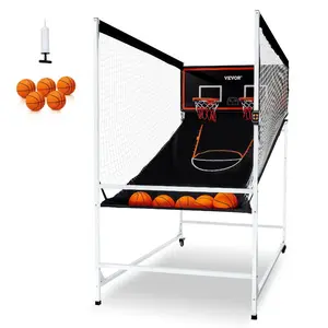 VEVOR Arcade Cage Basketball Game, 2 Player Indoor Basketball Game, Home Dual Shot Sport with 5 Balls, 8 Game Modes, Electronic Scoreboard, and Inflation Pump, for Kids, Adults (Black White)VEVOR Super Brand Day