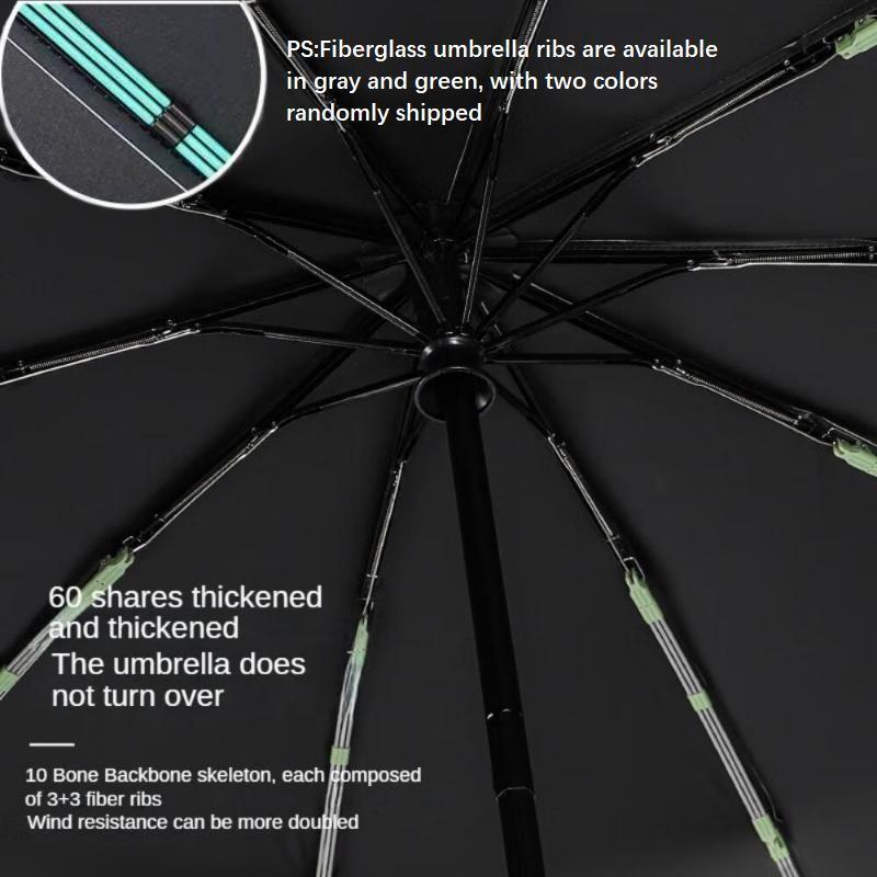 Automatic Folding Umbrella 1 Count 60pcs Portable Rain Umbrella with Loop Buckle Windproof Waterproof for Men Women
