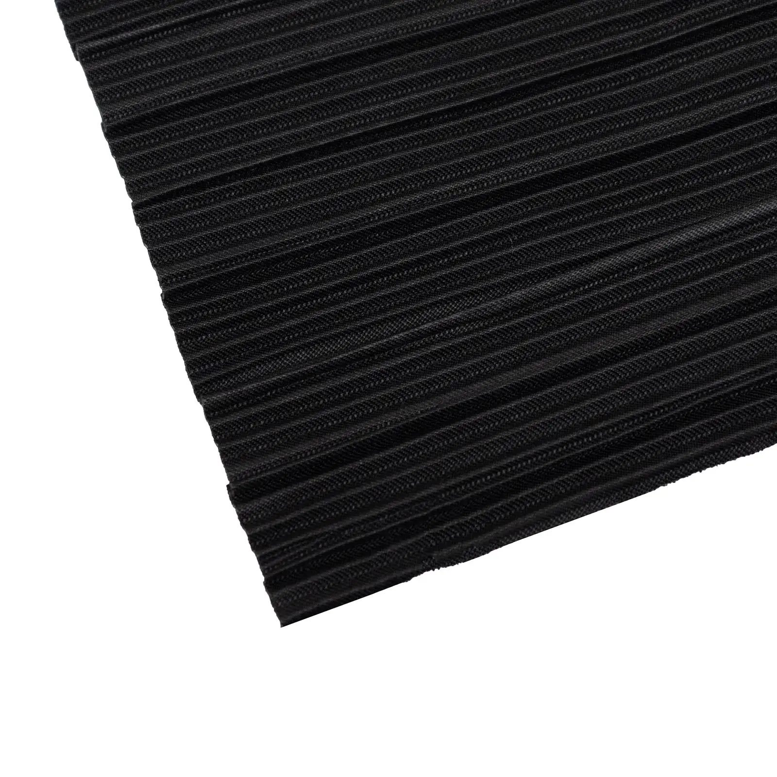 60" x 10 Yards Scuba Fabric Bolt Black Accordion Pleated – Wrinkle-Free & Stain-Resistant Textured DIY Craft Fabric