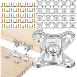 20 Pack L Bracket, Detachable Corner Brace, Heavy Duty Butterfly Metal Brackets with 80 count Screws, Right Angle Support for  Furniture Cabinet Shelves Table Chair Bed,