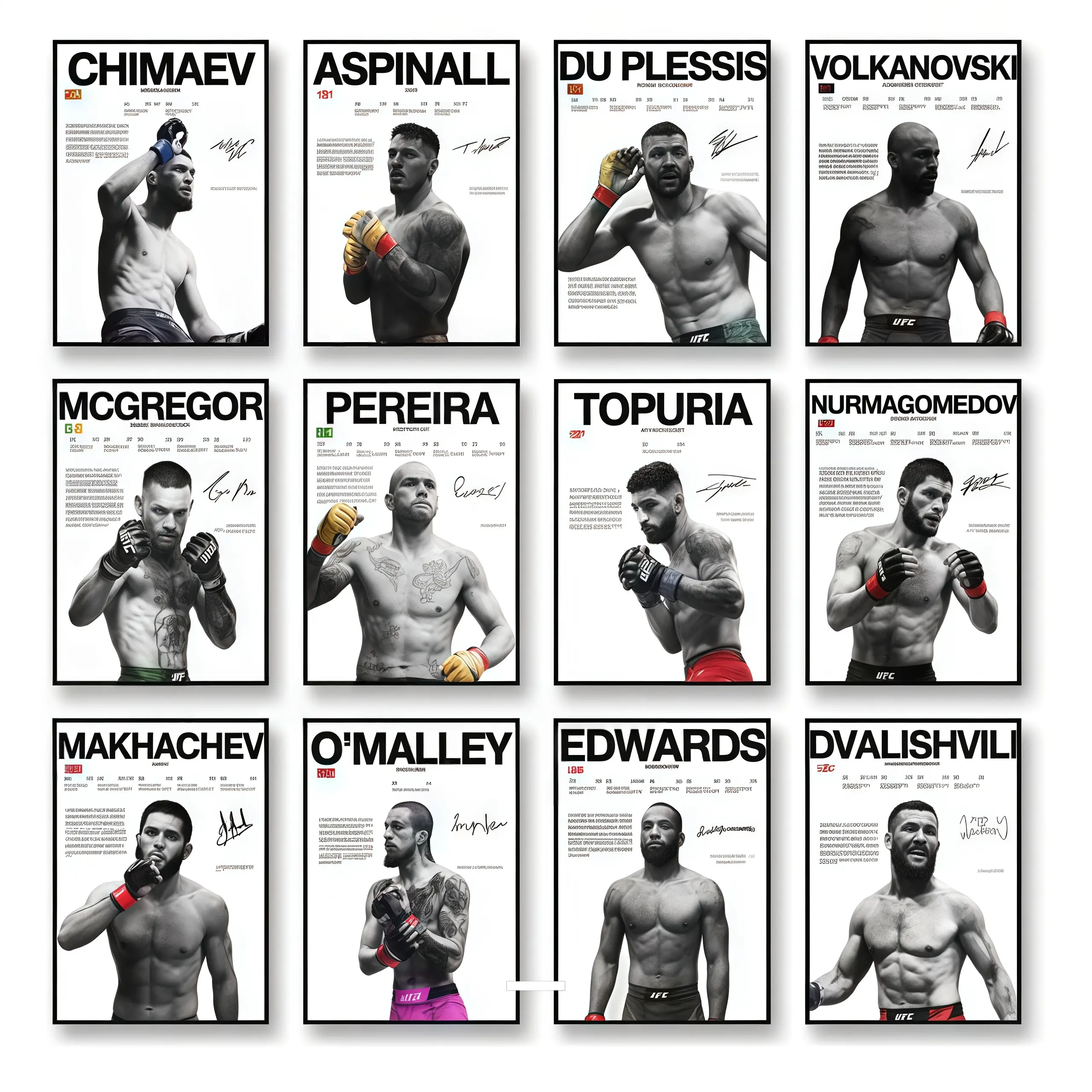 1pc Frameless Boxing Legends & UFC ILIA TOPURIA Inspirational Canvas Print, Gym & Home Wall Art Decor, Fighting Themed Mural Poster