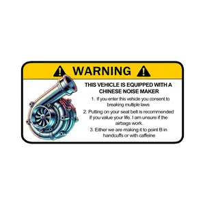 Custom Racing Airbag Warning Sticker Decal