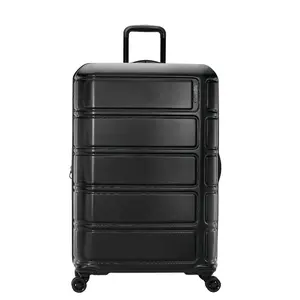American Tourister Large Checked Hardside Spinner Suitcase Luggage, Black