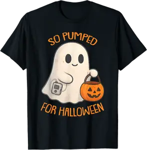 So Pumped for Halloween Cute Boo Ghost Diabetes Awareness T-Shirt - Alyssagor Shop 81B0FP4JV24Q