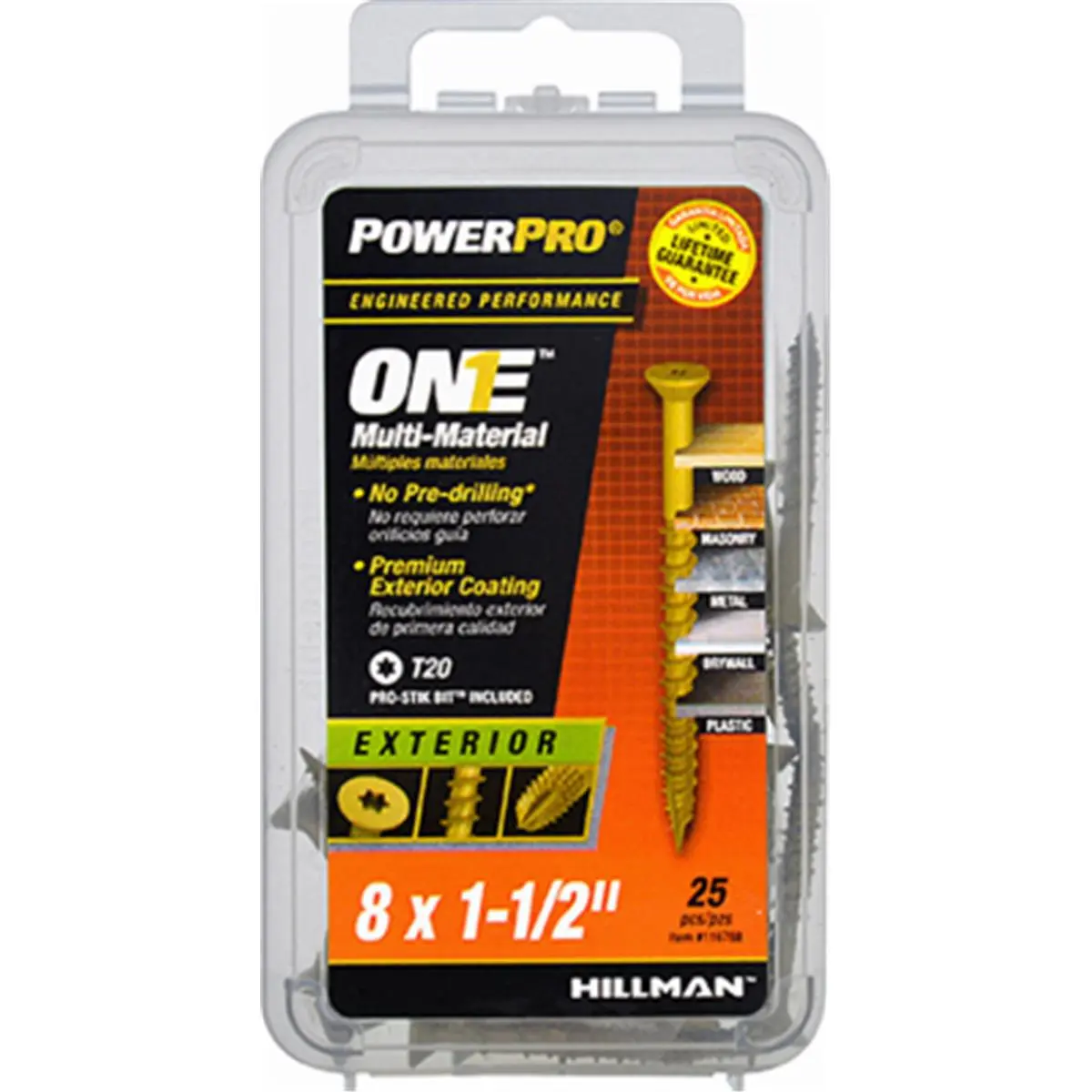 Hillman Fasteners 240668 8 x 1.5 in. Exterior Flat Head One Screw - Bronze Epoxy 25 Screws