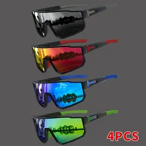 4 stylish eyeglass designs, unisex eyeglasses, blue light blocking men's eyeglasses, suitable for hiking, fitness, running, racing, outdoor sports, durable eyeglasses, suitable for outdoor activities, fishing