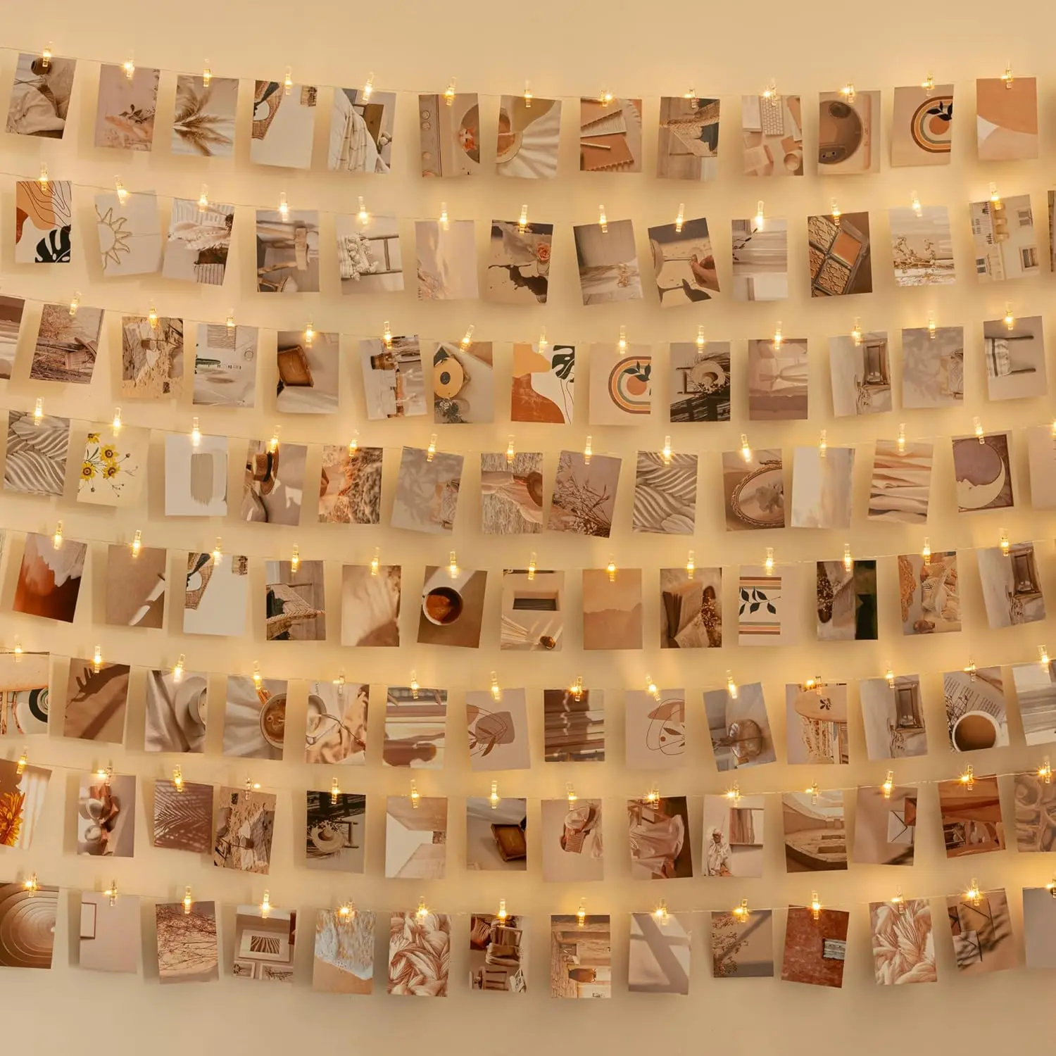 Photo Clips String Light, Fairy Lights with 51 Clear Clips,  Operated String Lights with Clips for Pictures, Room Decorations for Dorm Wall Bedroom