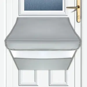 Mail Slot Catcher for Door Mail Slot Grey Mail Catcher Bag Indoor Mail Slot Cover Interior Draft Stopper Large Size Self-Adhesive Large Capacity Practical Garage Door Accessories