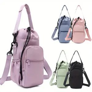 Multifunctional Water Bottle Backpack |     Portable Phone Holder and Organizer with Adjustable Shoulder Strap