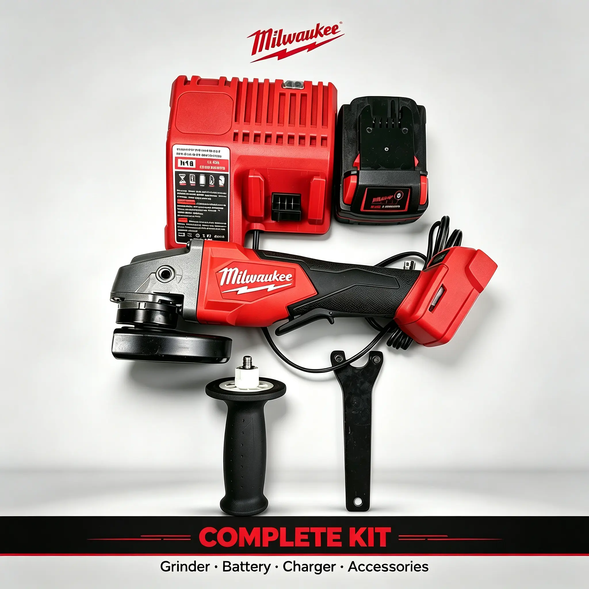 Milwaukee M18 Brushless Angle Grinder, 125mm Cordless Power Tool with Electronic Kickback Protection, Tool-Free Guard for Metal Cutting, Rust Removal