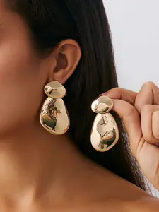Bohemian Geometric Irregular Metal Earrings Set, Elegant Light Luxury Jewelry Gift for Women, Perfect for Daily Wear & Parties, Metallic Finish, Bohemian Aesthetic, Stud Earring