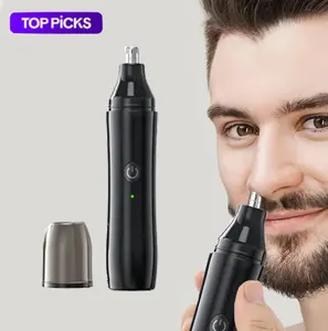 Portable Electric Nose and Ear Hair Trimmer (Unisex): USB-rechargeable, pain-free eyebrow and facial hair trimmer with a compact, portable design