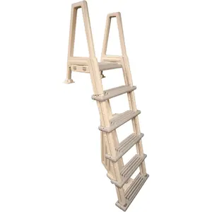 Confer Plastics 6000X Heavy Duty Above Ground in-Pool Swimming Ladder for Decks Adjustable from 42IN to 56IN HIGH