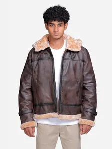 Delaney B3 Brown Leather Bomber Jacket