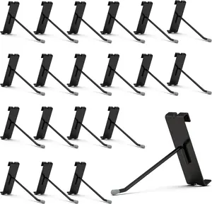 Gridwall Hooks 4 Inch, 50 count Display Hooks for Grid Wall, Hook for Grid Wall Panel, Black