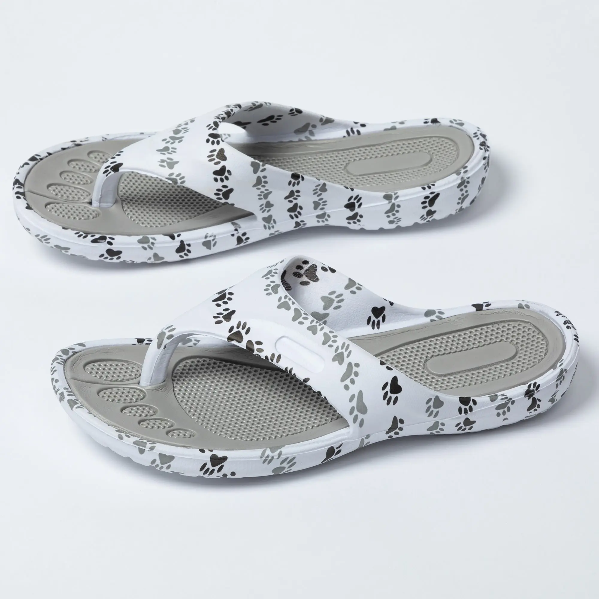 Women's Arch Support Flip Flops - Paw Print Comfy Sandals - The Animal Rescue Site Footwear Shoe, Flipflops, Walking Shoes