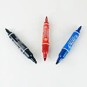 10pcs Oil-Based Marker Pens, Dual-Ended Large Tip, Refillable, High Capacity, Ideal for Art and Writing, Durable Design