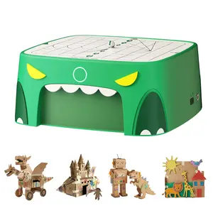 Beaverbot Kids Cardboard Cutter for Ages 3+, Safe Bladeless Power Tool for Cardboard Crafts, DIY STEM & STEAM Educational Construction Kit, Creative Upcycling Gift Toy for Boys & Girls