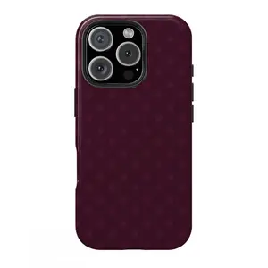 Chic Burgundy Polka Dot Print Phone Case Featuring A Ultra-Thin Hard Film Back And Reinforced Shock-Absorbent Frame Blending Crystal-Clear Print Clarity With Durable Scratch Resistance. For iPhone 17 16 15 14 13 12
