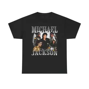 Michael Jackson Graphic T Shirt Vintage Poster Retro Unisex Heavy Cotton Tee