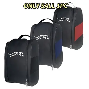 Portable Mini Nylon Golf Shoe Bag with Tiger Pattern, Golf Accessory, Lightweight & Breathable Shoe Storage Bag, Dust-proof Shoe Storage Tool, Sport Bag