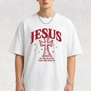 Bella Canvas Unisex T-Shirt - "Jesus, Is the reason for the season" Christmas Print Shirt Round Neck