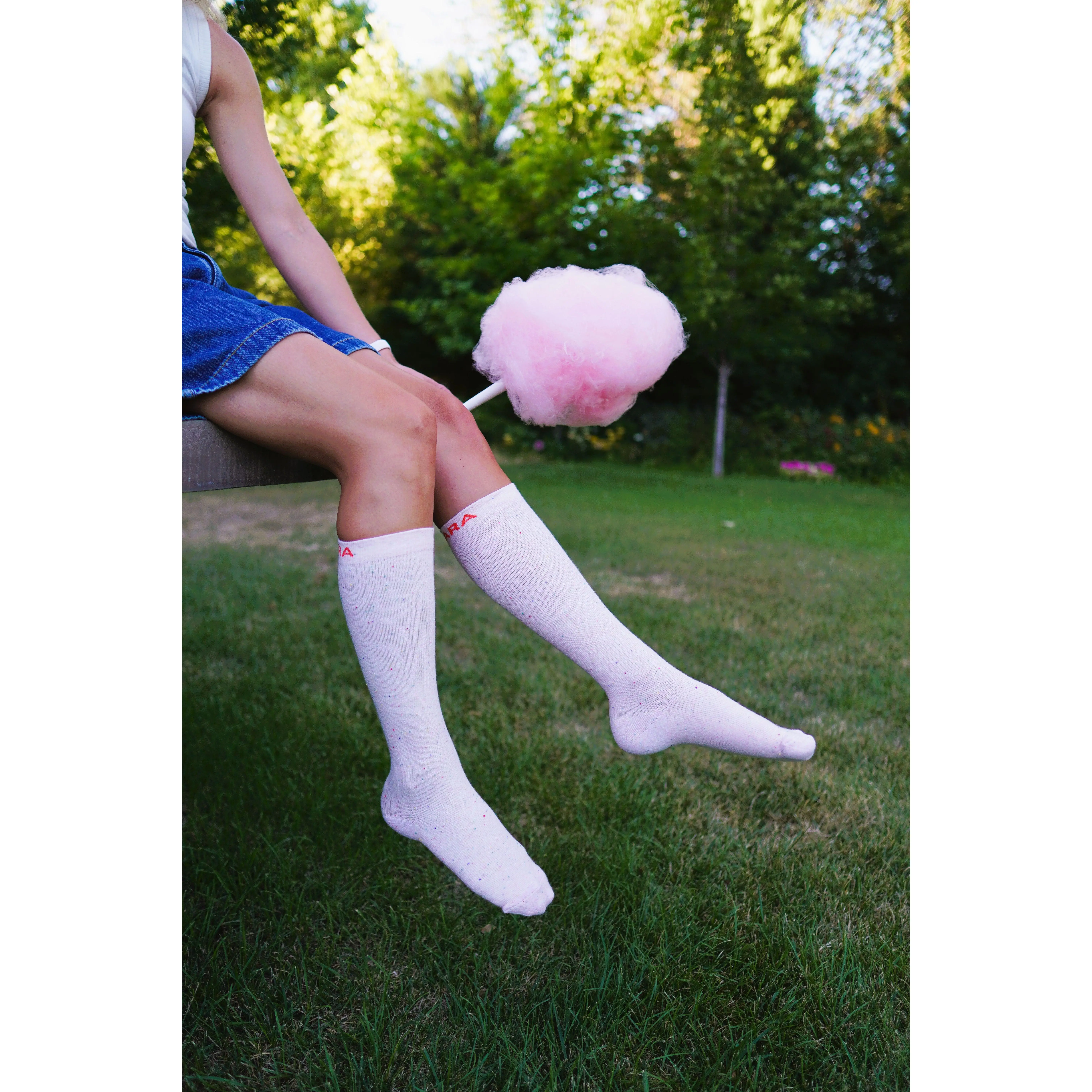 Cotton Candy Knee-High Compression Socks