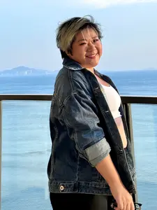 YUE BASE Reconstructed Denim! Retro boyfriend style versatile fashionable oversized plus-size women’s denim jacket