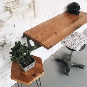 Industrial Rustic Wall-Mounted Table, Dining Table Desk, Pine  Wall-Mounted Bar Tables (24"X 14")