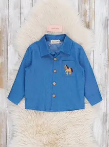 Embroidered Pasture Pony Button Up Shirt