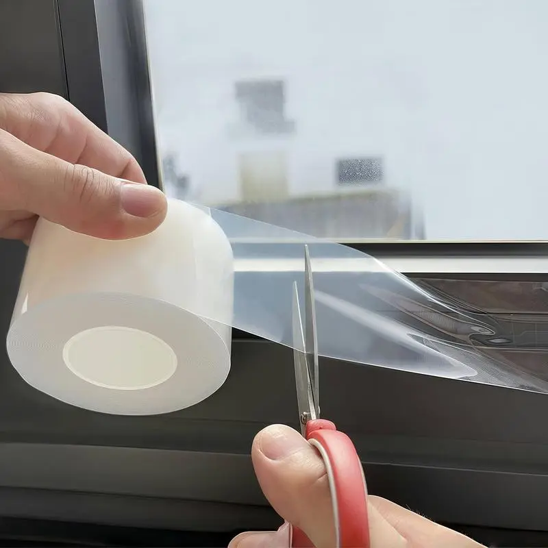 Window Weather Sealing Tape 2 Inch x 33 FT Weather Stripping Weatherproof Draft Stopper Clear Window Insulation Tape for Doors Windows Garages RVs Energy Saving Kit