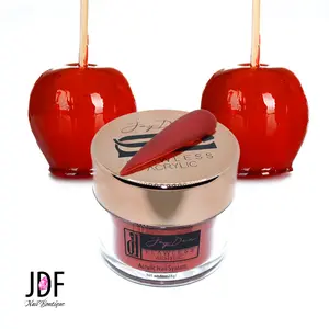 JDF Color Acrylic Powder 'Candy Apple' 1oz/28g Premium Adhesion & Bubble-Free, Long Lasting, Non-Yellowing; Beginner/Advanced Nail Tech / Nail Artist / Manicurist