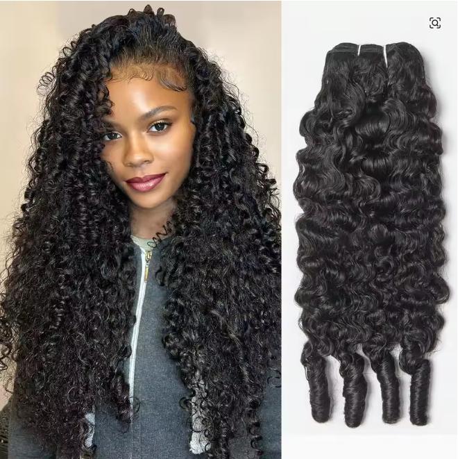 Burmese Curly Human Hair Bundles 100% Human Hair Quality Deep Wave Raw Hair Weave Bundles Double Drawn Vietnamese Hair Extension