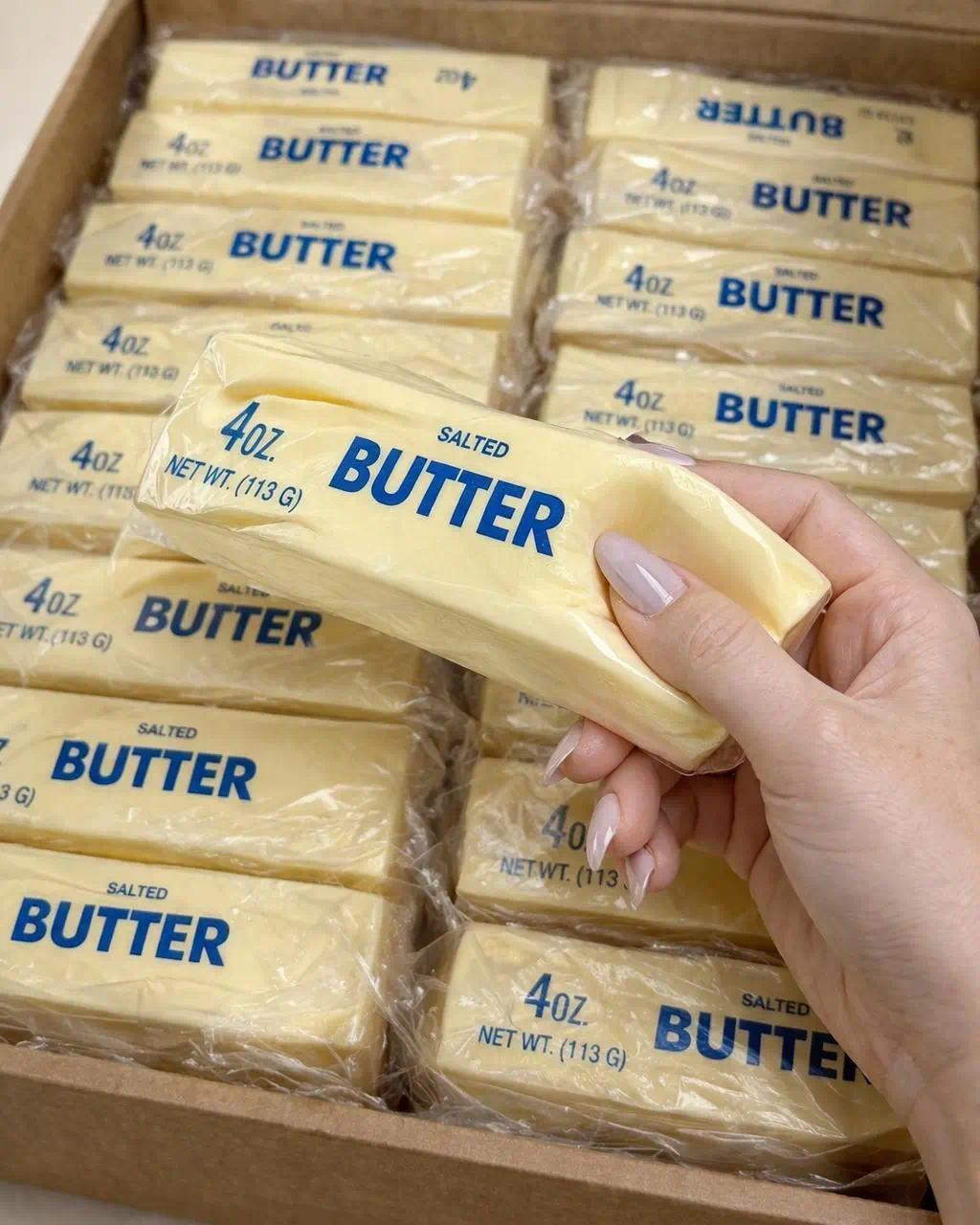 Ultra-soft, squeezable butter-shaped stress relief toy; milky-scented, slow-rebound butter-shaped stress relief toy, suitable for teens, non-toxic