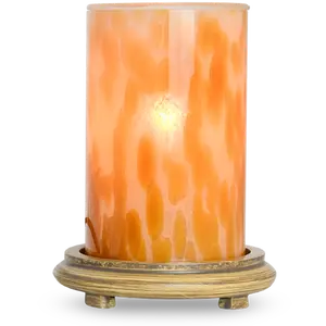 Tan Art Glass Simmering Light with your choice of base - Pink Zebra Wax Warmer