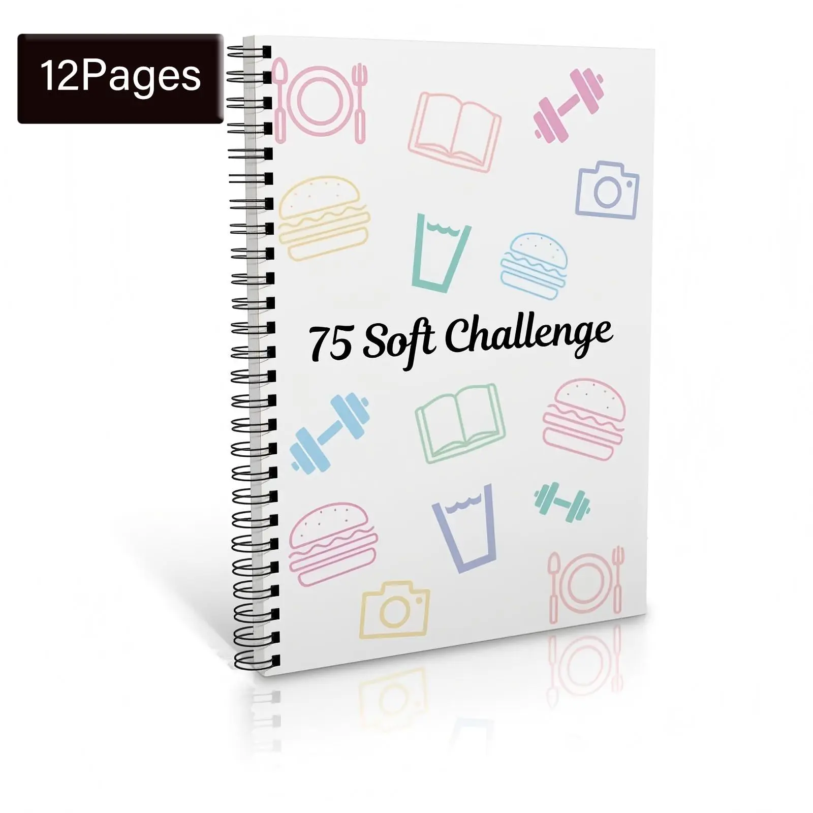 Soft Challenge Planner, 1 Count Colorful Food Themed Personal Planner, Simple Fitness Challenge Planner, Meal Planner, Weekly Planner, Schedule Planner, Goal Setting Planner, Progress Tracker, Book, Academic Planner, Planner Calendar, Planner Notebook