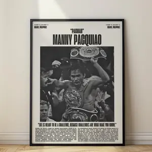 Manny Pacquiao "Pacman" Poster, Minimalist Poster, Art Print