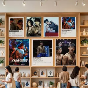 Bloodhounds Movie Poster HD Heavy-Duty Self-Stick Waterproof Wall Decor Wall Art Tool-free durable Conceals wall flaws elevates style for living rooms bathrooms & kitchens