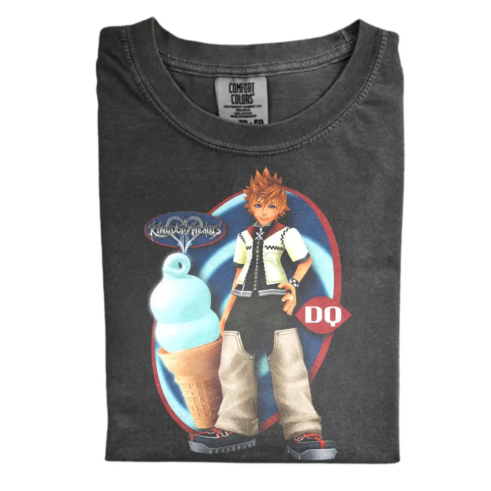 The Sora Kingdom Hearts Comfort Color Shirt, Ice Cream Character Shirt, Gamer Shirt, Video Game Apparel, Gamer Gift for Men, Gift for Women, Crew Neck T-shirt, Trending T-shirt