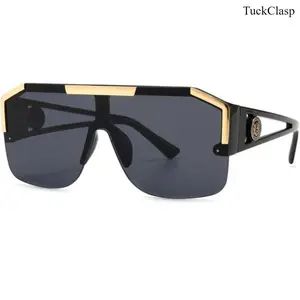 2026 New Large Frame Square   Full-Cover Shield Design  UV Protection Shades Lightweight Polarized Sports Unisex travel accessory for men on Adjustable Rounded Sunglasses Women's Minimalist Sports Glasses summer Aviator SpringStatement