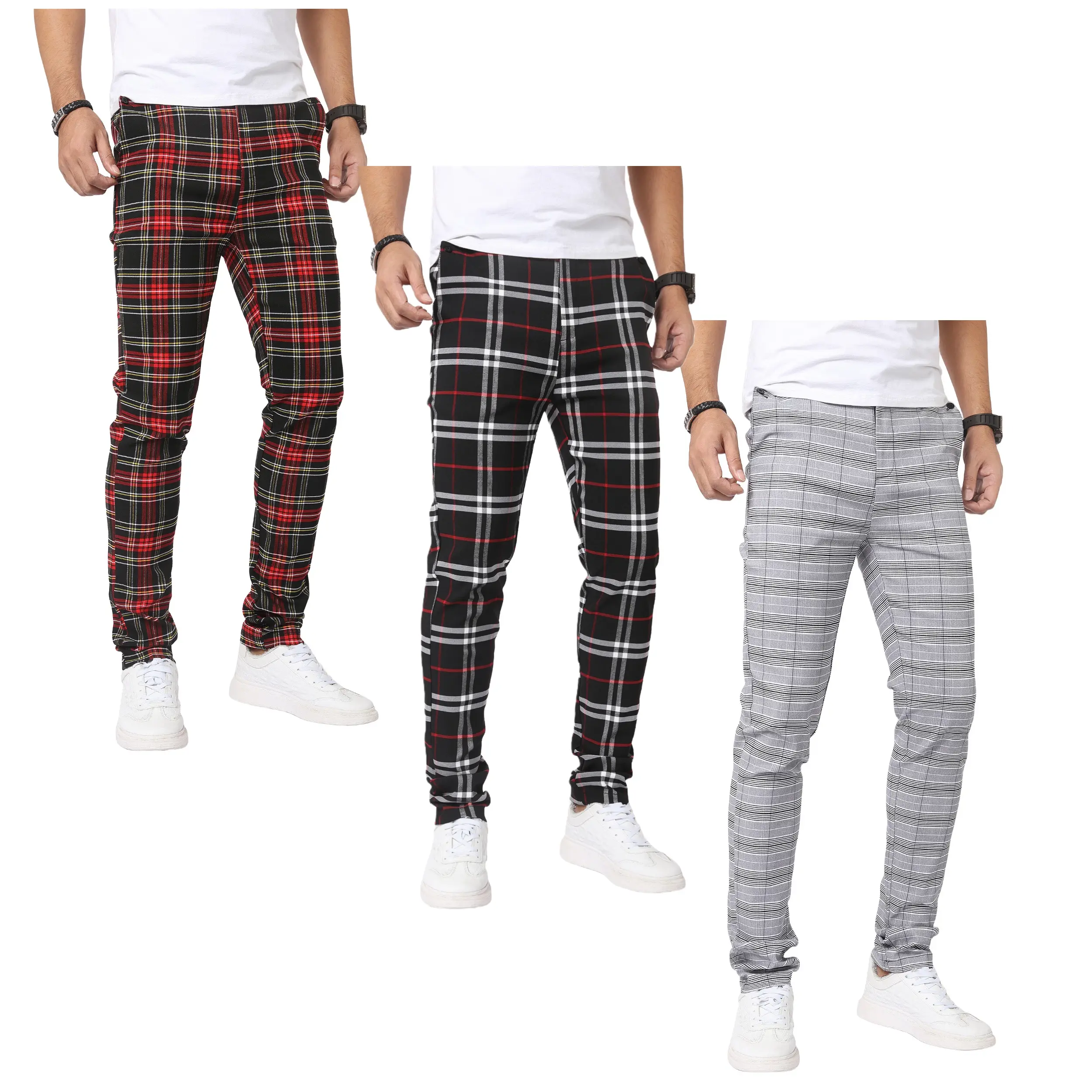 (3 Pack)Red-White Red-Grey