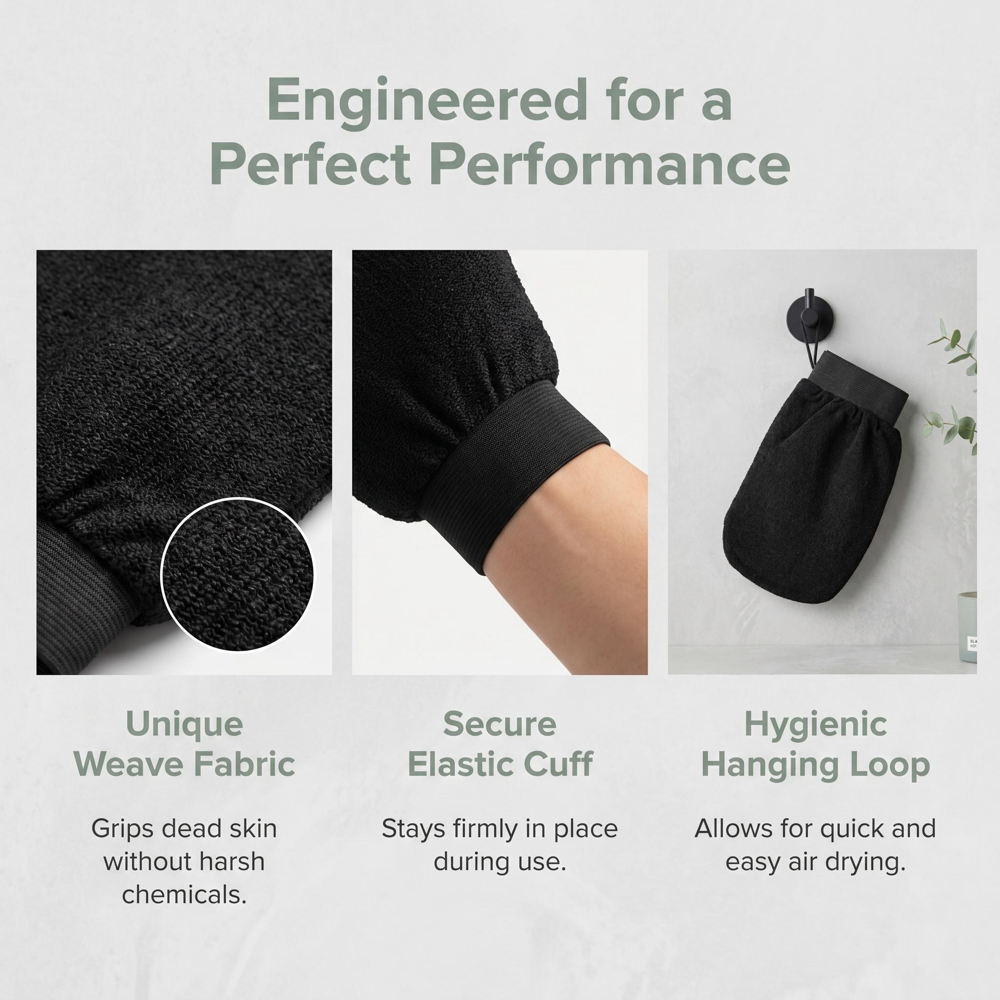 1PC/2PCS Korean Exfoliating Gloves Visibly Removes Dead Skin, Ideal For Spray Tan Or Pilosebaceous Keratosis, Body Scrub Made Of Polyester Fibers, Exfoliating Mitt, Exfoliant Scrubber Glove, Body Care Tool-MM1