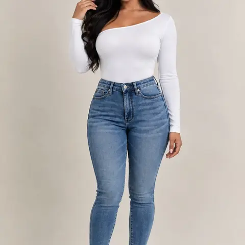 Ashlee Judy Blue Tummy Control High Rise Skinny Jean