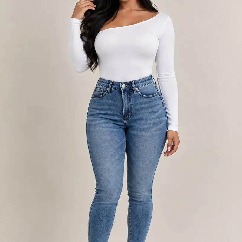 Ashlee Judy Blue Tummy Control High Rise Skinny Jean