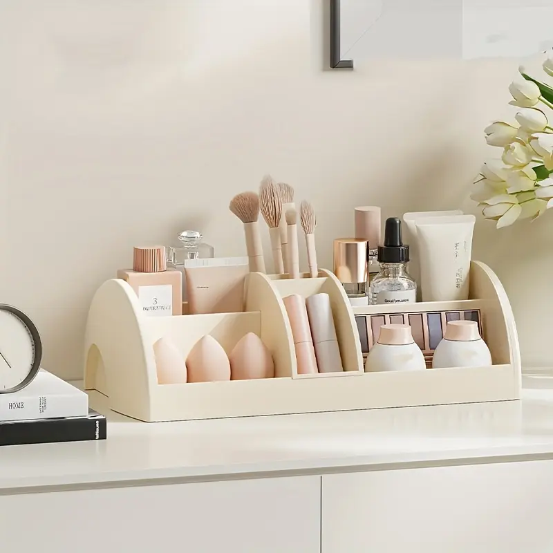 Makeup Organizer for Vanity, Large Capacity Desk Storage Box with Drawer for Dresser, Bathroom And Countertop, Great Holder for Cosmetics, Perfume, Skincare And Toiletries