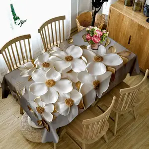 Spring Floral Washable Table Cover, Perfect for Picnic Camping Wedding Birthday Party Christmas Restaurant Buffet Home Decor