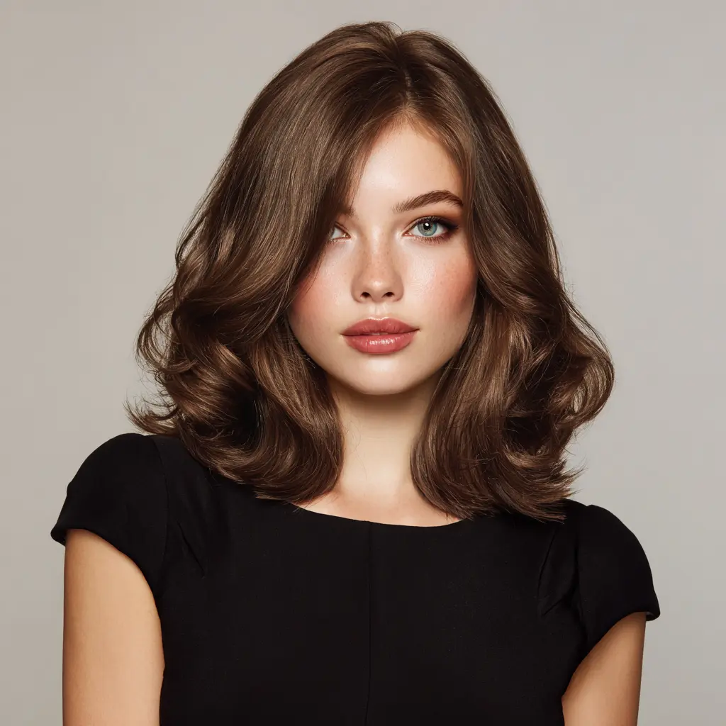 Smilco Artificial Wig for Women, 12-Inch Brown Short Wavy Bob, Lace Front Synthetic Fiber Hair with an Adjustable Cap for Daily Wear & Cosplay, Curly Wavy Wig, Synthetic Fiber Wig