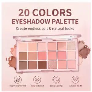 20-Color Eyeshadow Palette, Matte & Shimmer Cool-Toned, Lilac, Lavender & Nude Shades, Highly Pigmented, Blendable, Everyday & Party Makeup