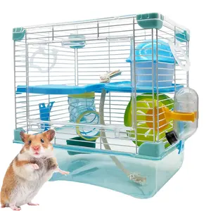 2-Layer Hamster Cage with Tubes & Accessories